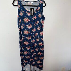 NWT DoublJu Blue & Red Floral Dress size 1X